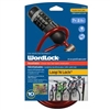 Wordlock CL-739-AS 10mm x 7' FT Combination Loop'n Lock Cable Resettable 1 Assorted Color Per Order (Black, Red & Blue)