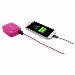 Ihome,Pink, 4400 mah Portable Power Bank, Smartphone Charger
