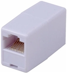 CONECT IT, CPD-50503, Cat 5, RJ45, White Coupler, Extends The Length Of 2 Cat 5 Patch Cables For Ethernet Cables