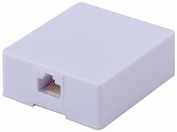 CONECT IT, CPD-50506, Cat 5, RJ45, White, Surface Mounted, Wall Jack For Ethernet Cables