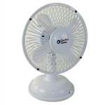 Comfort Zone CZ5USBWT White 5" Mini Oscillating Desk Fan Powered By USB or 4 x AA Batteries, Dual Powered