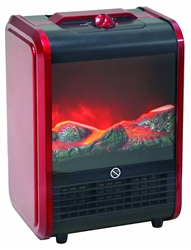 Comfort Zone, CZFP1,  Mini Fireplace Ceramic Heater, Realistic Flame Effect