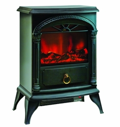 Comfort Zone, CZFP4, Electric Stove Style Fireplace Heater, Realistic Flame Effect