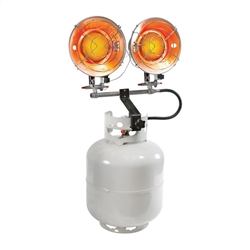 Comfort Zone CZTT2 Radiant Double Burner Propane Tank Top Heater