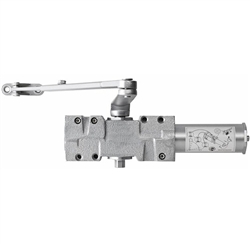 Arrow Assa Abloy (Like LCN 4041), DC516AL, Aluminum 689, Grade 1 Heavy Duty Cast Iron Body Hydraulic Door Closer Spring Power Adjustable From 1 to 6, Adjustable Triple Valve Back Check