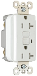 SecureE Corporation, DG25-L, 20A, 120V, White, GFCI Duplex Receptacle