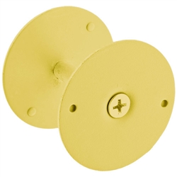 Don Jo BF-178-BP Hole Filler Plate in Brass Plated Finish, Guard Security 160 Solid Brass Door Lock Dummy Rim Cylinder 1-7/8" Outside Diameter