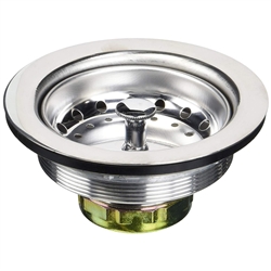 Aqua 2115 Standard Duo Stainless Steel Chrome Finish, Basket Sink Strainer