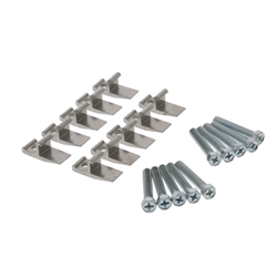 Aqua Plumb 2035P 10 Piece Aluminum Clip & Screw Short Sink Clip 1-7/64" x 1/2" x 7/16" For Sinks