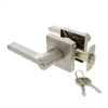 Ultra Security 86062 Satin Nickel US15 Entrance Keyed Entry Freehold Flat Bar Lever Lockset