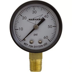 NEW HARVARD Pressure Gauge 1/4" MPT BOTTOM MOUNT 0-60 PSI