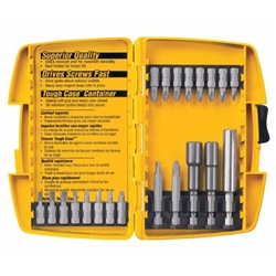 DeWALT DW2161 21 Piece Screwdriving Set With Tough Case Yellow And Black