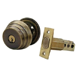 Arrow E61-05A Antique Brass US5 Grade 2 E Series Single Cylinder Deadlocking Deadbolt With 2-3/8" Backset