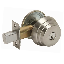 Arrow E61-26DLK4 Satin Chrome US26D Grade 2 E Series Single Cylinder Deadlocking Deadbolt With 2-3/4" Backset