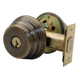 Arrow E62-05A Antique Brass US5 Grade 2 E Series Double Cylinder Deadlocking Deadbolt With 2-3/8" Backset