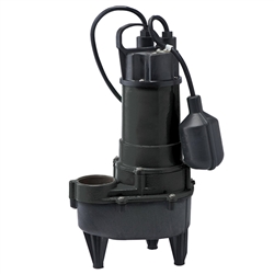 Eco-Flo RSE50W 1/2 HP Heavy Duty Cast Iron Sewage Pump With Wide Angle Switch It Has A capcity of 5700 GPH And A 18' Maximum Vertical Lift