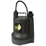 Eco-Flo ECFSUP54 1/6 HP SUBMERSIBLE UTILITY PUMP - THERMOPLASTIC CONSTRUCTION - GARDEN HOSE ADAPTER INCLUDED - UP TO 1680 GPH