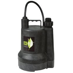Eco-Flo ECFSUP54 1/6 HP SUBMERSIBLE UTILITY PUMP - THERMOPLASTIC CONSTRUCTION - GARDEN HOSE ADAPTER INCLUDED - UP TO 1680 GPH