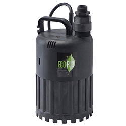 Eco-Flo ECFSUP80 1/2 HP SUBMERSIBLE UTILITY PUMP - THERMOPLASTIC CONSTRUCTION - GARDEN HOSE ADAPTER INCLUDED - UP TO 3180 GPH