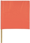 Hygrade Safety, FN-180, 18" X 18" Orange Vinyl Coated Safety Warning Flag With 24" Dowel