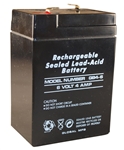 GLOBAL MFG, GB4-6, 6 Volt 4 Amps Rechargeable Sealed Lead Acid Battery