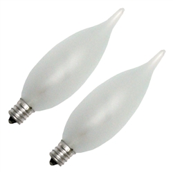 GE 48404 Soft White 60W Candelabra Bent Tip Light Bulbs 2 Pack