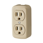 Cooper Wiring 78V Ivory 15A 125V 3 Wire Grounded Surface Duplex Receptical Easily Mounted On Wall