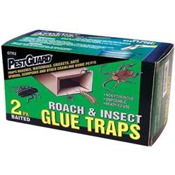 Pest Guard GTR2 Disposable Roach and Insect Glue Trap 2 Pack