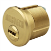 Maxtech (Like MUL-T-LOCK) Polished Brass 1-1/4" Mortise Cylinder With 2 Keys and Card 006 KEYWAY