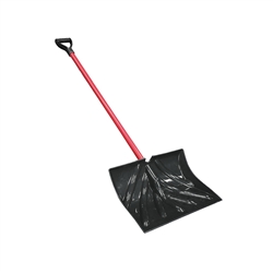 My Helper 1233 Combo Snow Pusher/Shovel 18" x 14" Massive Poly Blade Dip Rib Molded with D-grip Handle