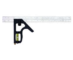 Johnson Level 400 12" Combination Square - Heavy-duty Cast Zinc Head With Scriber