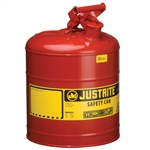 Justrite 7150100 Red 5 Gallon Justrite Type 1 Metal Gas Can