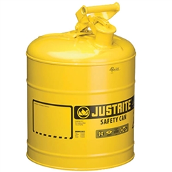 Justrite 7510200 Yellow 5 Gallon Justrite Type I Metal Diesel Can