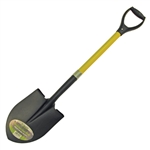 Tuff Stuff 52912 Round Point Shovel With Heavy Duty D-Grip Fiberglass Handle