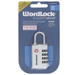 Wordlock LL-207-SL Silver Resettable 4 Dial Combination TSA Approved Luggage Lock Padlock