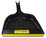 Mintcraft Pro 2033 Black 14" Wide Commercial Plastic Snap On Dust Pan Dustpan With Rubber Lip