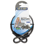 Em-D-Kay 2461 Vinyl Sleeved 5/16" x 4' Steel Cable Bike Lock