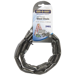 Em-D-Kay 2481 Vinyl Sleeved 3/16" x 3' Steel Chain