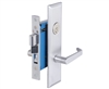 Em-D-Kay (Like Marks Metro 116A/26D) 7114LDC Satin Chrome 26D, Left Hand Entrance, Heavy Duty Mortise Entry Screwless Lever Handle Lockset Thru Bolted, 2-1/2" Lock Set