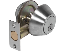 Em-D-Kay D30626 Dull Chrome 26D Commercial Grade Double Cylinder Deadbolt Adjustable Latch With SC4 Keyway