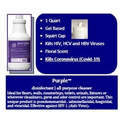 Santec Cleaning Products CN-Purple Quart 32 OZ Disinfectant Floral Scent All Purpose Cleaner Kills COVID-19 Gel Based With Squirt Cap