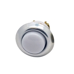 Lee Electric 205LC Silver Chrome 5/8" Wired Lighted Insert Flush Chime Low Voltage Push Button With White Button For Bell