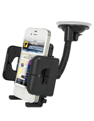 Xtreme 59101 Black Universal Adjustable Gooseneck Car Mount Cell Phone Holder