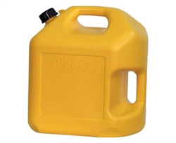 Midwest Can 8610 Yellow 5 Gallon Plastic EPA/CARB Diesel Can