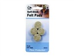 My Helper, MH9001, 12 Pieces, Beige, 7/8" Self Adhesive Round Felt Pad Glides Protects Floors