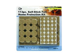My Helper, MH9113, 113 Pieces, Beige, Self Stick Felt Surface Pad Assorted Protects Floors, Protection Kit