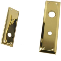 Marks Mortise Lock Polished Brass US3 Escutcheon Plates Escutcheon Plate 2-3/4" X 10" & 2-1/4" X 7"