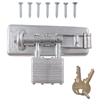 Master Lock 475KA Hasp with Integrated 4-Tumbler Padlock - 4-1/2" Long Keyed Alike