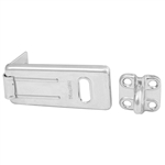 Master Lock 702D 2-1/2 Inch (64mm) Long Zinc Plated Hardened Steel Security Hasp with Hardened Steel Locking Eye