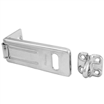 Master Lock 703D 3-1/2 Inch (89mm) Long Zinc Plated Hardened Steel Security Hasp with Hardened Steel Locking Eye
